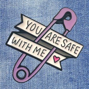 Anti Bully Enamel Pin - Purple Safety Pin, Symbolic Support, Awareness A…